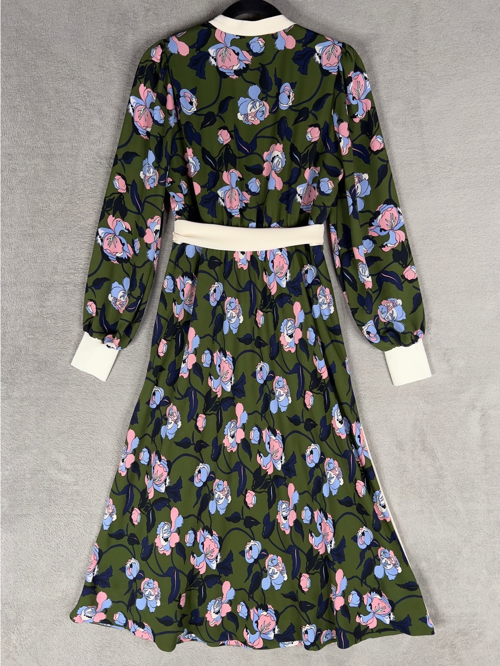 ME+EM Rose Print Panelled Midi Dress Women's Size 6 Floral Button Lined Pockets - Picture 9 of 14